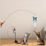 Evitrin Home® Vantuzlu Tüylü Zilli Olta Kedi Oyuncağı 2 Oltalı