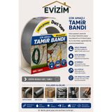 Evizim 48 mm x 25 Metre Gri Su Geçirmez Tamir Bandı Sızdırmaz İzolasyon Çatı Branda Çadır Onarım Bandı