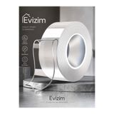 Evizim Nano Çift Taraflı Şeffaf Bant Güçlü Yapışkan İz Bırakmaz Çok Amaçlı Bant