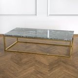 Evka Potrica Pirinç Ayak Siyah Mermer Tabla Orta Sehpa