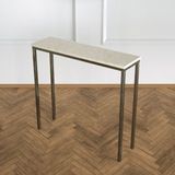Evka Shiny Dresuar Eskitme Pirinç Bej Mermer Tabla