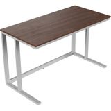 Evka Tekli Desk Çalışma Masası - Mat Beyaz Ayak Ceviz Mdflam - Y: 75 cm D: 60 cm G: 120 cm