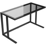 Evka Tekli Desk Çalışma Masası - Mat Siyah Ayak Füme Cam - Y: 75 cm D: 60 cm G: 120 cm