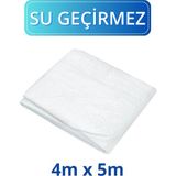 Evkar Beyaz Su Geçirmez Pullu Çadır Branda Tente Yağmurluk Gölgelik 4m x 5m - 4 x 5 m