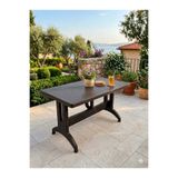 EVKO MOBİLYA Plastik 70x120 Masa, Plastik Masa, Bahçe Balkon Teras Masası, Kare Masa, Dış Mekan Masası