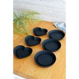 EVLE 6'lı Mini Silikon Tart Kalıbı, Platinum Silikon