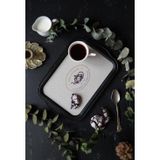 EVLE Azura Desenli Metal Tepsi - Çay Kahve Tepsisi - Sunum Tepsisi 21 Cm X 31 Cm Ee162-8f