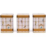 Evle Birdcage 3 Parça Kare Saklama Set