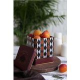 EVLE-Circus Desenli Kare Metal Saklama Kabı 12x12 Cm (Circus)