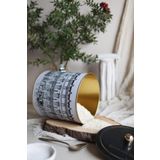 EVLE-City Desenli Erzak Saklama Kabı - Metal Saklama Kabı 17,5 Cm X 18 Cm (City Bonjour)
