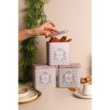 Evle Dikdörtgen Saklama Kabı 80X120 3 Lü Set, Rosy
