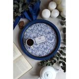 EVLE-EE197-7N Azulejos Desenli Yuvarlak Tepsi 32 cm (Azulejos) - standart