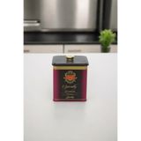 EVLE Ef023-82 Specialty Pink Desenli Kare Metal Saklama Kabı 12x12 Cm