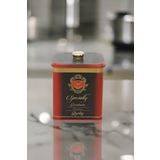 EVLE Ef023-83 Specialty Red Desenli Kare Metal Saklama Kabı 12x12 Cm