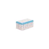 EVLE-Ef055-43 Leaf 2 Desenli Dikdörtgen Metal Saklama Kabı 12x19 Cm