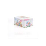 EVLE-Ef058-30 Flower Tulip Desenli Dikdörtgen Metal Saklama Kabı 17x26 Cm