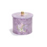 EVLE Ef143-28 Flower Purple Desenli Yuvarlak Metal Saklama Kabı 14 Cm