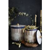 EVLE Elegance Desenli Metal Saklama Kabı 2'li Set 2.1 Litre 4.1 Litre Erb48v5