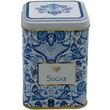 Evle ER008-Y3 Azulejos Sugar Desenli Kare Metal Saklama Kabı