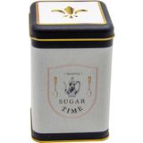 Evle ER022-6F Azura Sugar Desenli Kare Metal Saklama Kabı 11X11 cm