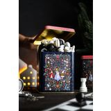 EVLE Er024-9a Tales Alices Desenli Kare Metal Saklama Kabı 12x12 Cm