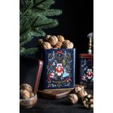 EVLE Er024-v1 Tales Nutcracker Desenli Kare Metal Saklama Kabı 12x12 Cm