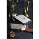 Evle ER028-8F Azura Tea Desenli 20X20 CM Kare Metal Saklama Kabı