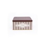 Evle ER029-8B Elegance Burgundy Desenli Kare Metal Saklama Kabı