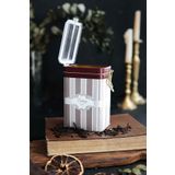 Evle ER043-6A Elegance Tea Desenli Dikdörtgen Metal Saklama Kabı