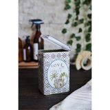 Evle ER043-6I Forrest Grey Love Desenli Dikdörtgen Metal Saklama Kabı