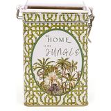 Evle ER043-8I Forrest Green Home Desenli Dikdörtgen Metal Saklama Kabı