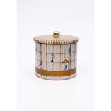 Evle ER146-T7 Bird Cage Desenli Yuvarlak Metal Saklama Kabı
