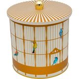 Evle ER147-T7 Bird Cage Desenli Yuvarlak Metal Saklama Kabı