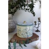 Evle ER188-2E Botanica Yellow Desenli Yuvarlak Metal Saklama Kabı