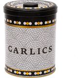 Evle ER188-3C Mosaic Garlics Desenli Yuvarlak Metal Saklama Kabı