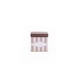 Evle ER205-7A Elegance 8x12 cm Coffee Desenli Kare Metal Saklama Kabı