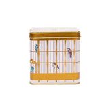 EVLE-Er205-t7 Bird Cage Desenli Kare Metal Saklama Kabı 9x9 Cm (Bird Cage)