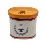 Evle ER213-5O Country Housefly Desenli Oval Metal Saklama Kabı