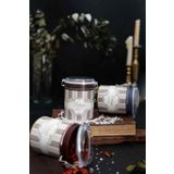 EVLE Erb19v5 Silindir Saklama Kabı Kilitli Ø90 3 Lü Set, Elegance