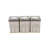 EVLE-Erb24u6 Kare Metal Saklama Kabı 75x75 3 Lü Set, Retro (Retro)