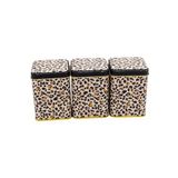 EVLE-Erb24v4 Kare Metal Saklama Kabı 75x75 3 Lü Set, Leo (Leo)