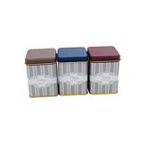 EVLE-Erb24v5 Kare Metal Saklama Kabı 75x75 3 Lü Set, Elegance (Elegance)