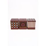 EVLE Erb49t8 Kare Metal Saklama Kabı 120x120 3lü Set Circus