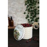 EVLE Forrest Desenli Yuvarlak Metal Saklama Kabı, Erzak Saklama Kabı 14 X 12.5 Cm, 1.7 Litre, Er142-3g