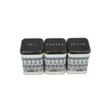 EVLE Kare Metal Saklama Kabı 8.7 cm x 8.7 cm X 12.5 cm, 3 Lü Set, City