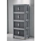 Evle Katlanabilir Modüler Dolap 4 lü 54 cm x 31,7 cm x 127 cm (Antrasit)