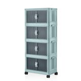 Evle Katlanabilir Modüler Dolap 4 Lü 54 Cm X 31,7 Cm X 127 Cm, Baby Blue