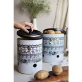 EVLE Metal Patates Soğan Kovası - Sebzelik - Patates Soğanlık Sepeti 2li Set, City ERB23T9