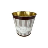 EVLE-Metal Popcorn Kutusu - Patlamış Mısır Kovası 13.5 Cm, Elegance (Elegance Burgundy)