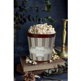 EVLE Metal Popcorn Kutusu - Patlamış Mısır Kovası 13.5 Cm, Elegance Er149-8b